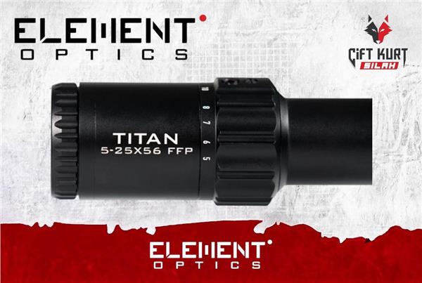 Element Optics Titan 5-25x56 FFP APR-1C MRAD Tüfek Dürbünü | Çift Kurt Silah