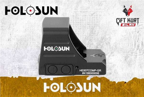 Holosun HE507COMP-GR Green Dot Nişangah (2 MOA Dot & 8/20/32 MOA Circle Reticle)