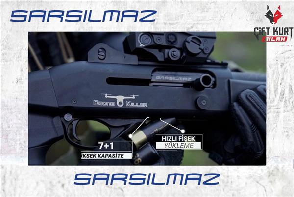 Sarsılmaz Drone Killer Siyah | Taktik Otomatik Av Tüfeği | Çift Kurt Silah