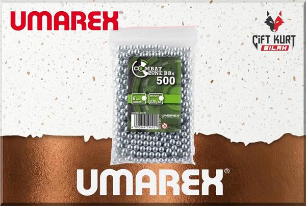 Umarex Combat Zone 0.30 Gr 6mm Gümüş Airsoft BB (500 Adet) 