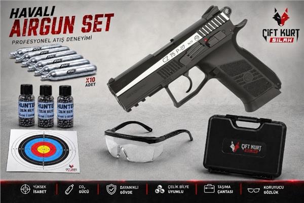 ASG CZ75 P07 Duty Blowback Çift Renk Havalı Tabanca Set