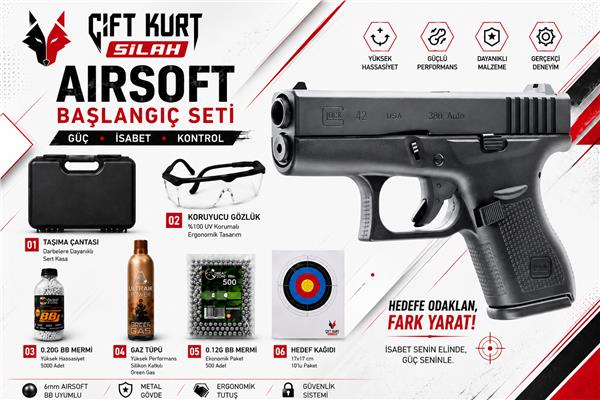 UMAREX Glock 42 Airsoft Tabanca Set