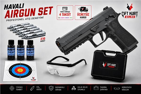 Sig Sauer P320 XCARRY Black Blowback Havalı Tabanca Set