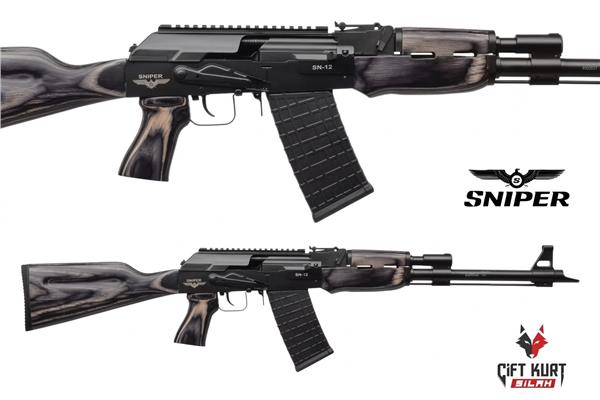 Sniper Arms SN-12 Siyah Lamine Şarjörlü Yivsiz Av Tüfeği | Çift Kurt Silah