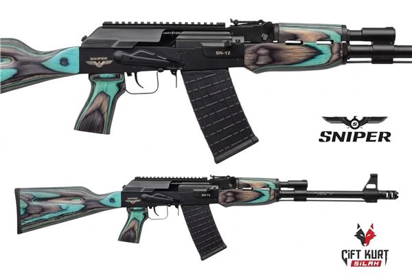 Sniper Arms SN-12 Mavi Lamine Şarjörlü Yivsiz Av Tüfeği 