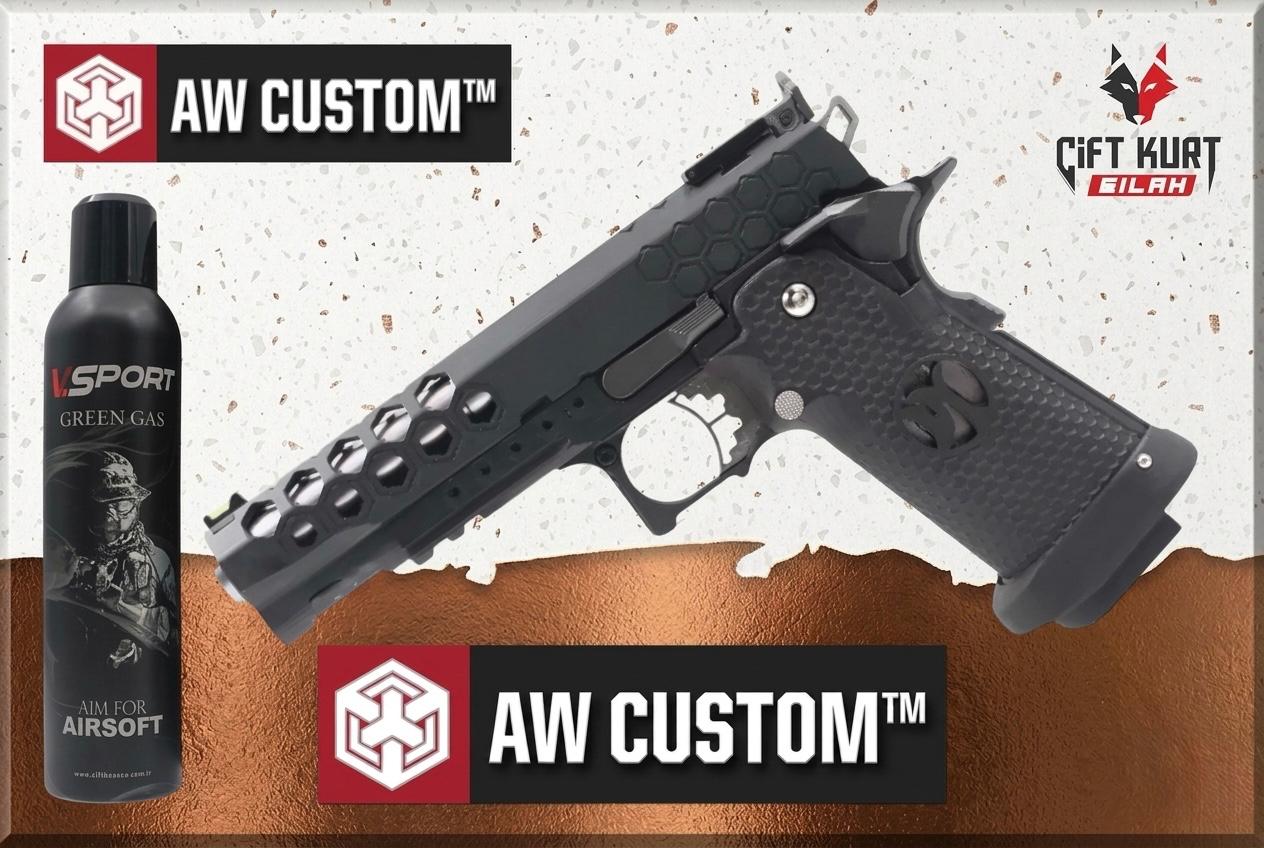 AW HX25 Full Metal GBB Airsoft Tabanca Siyah Modüler Tetik | Çiftkurt Silah