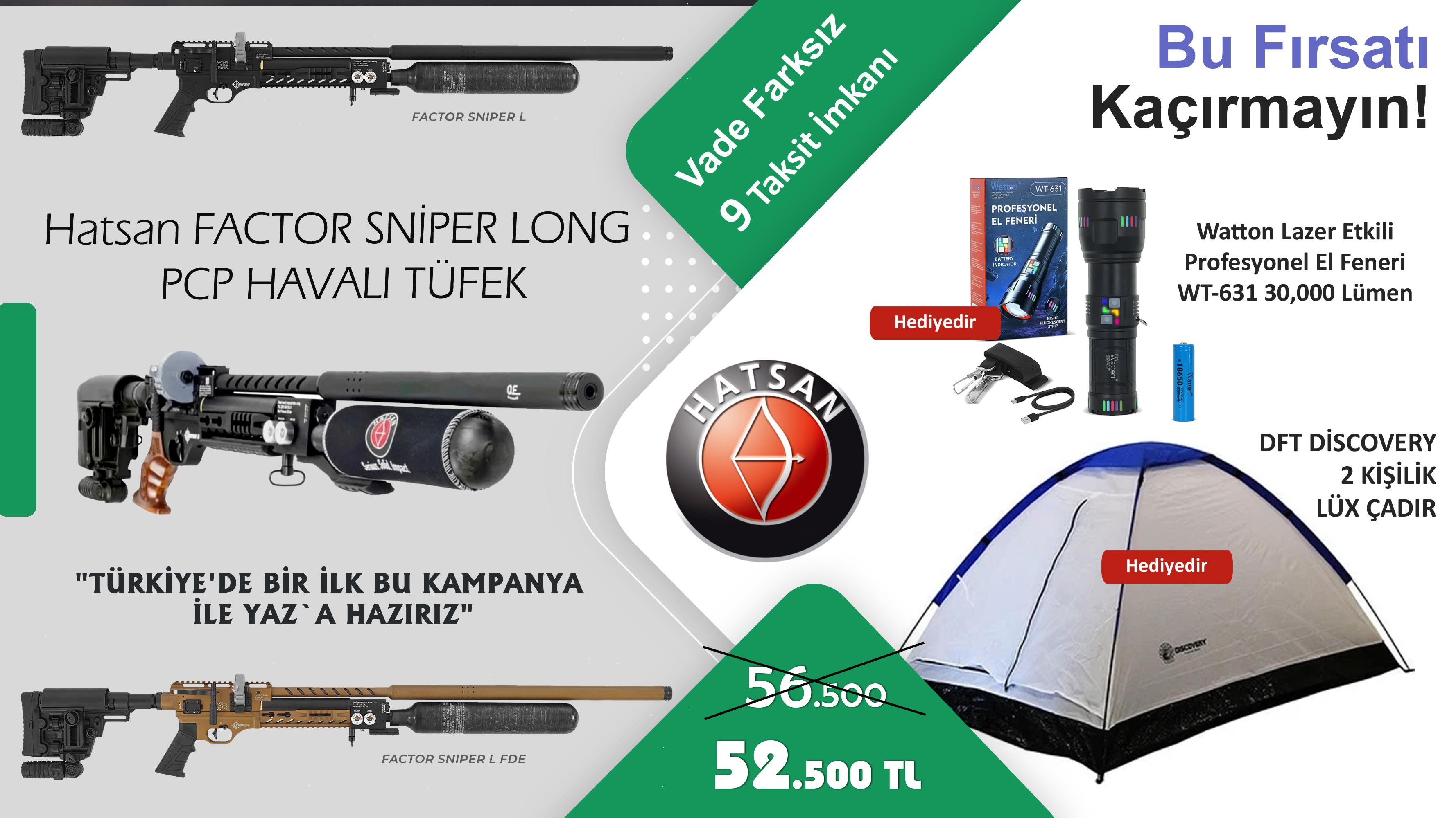 Hatsan FACTOR SNİPER LONG PCP HAVALI TÜFEK