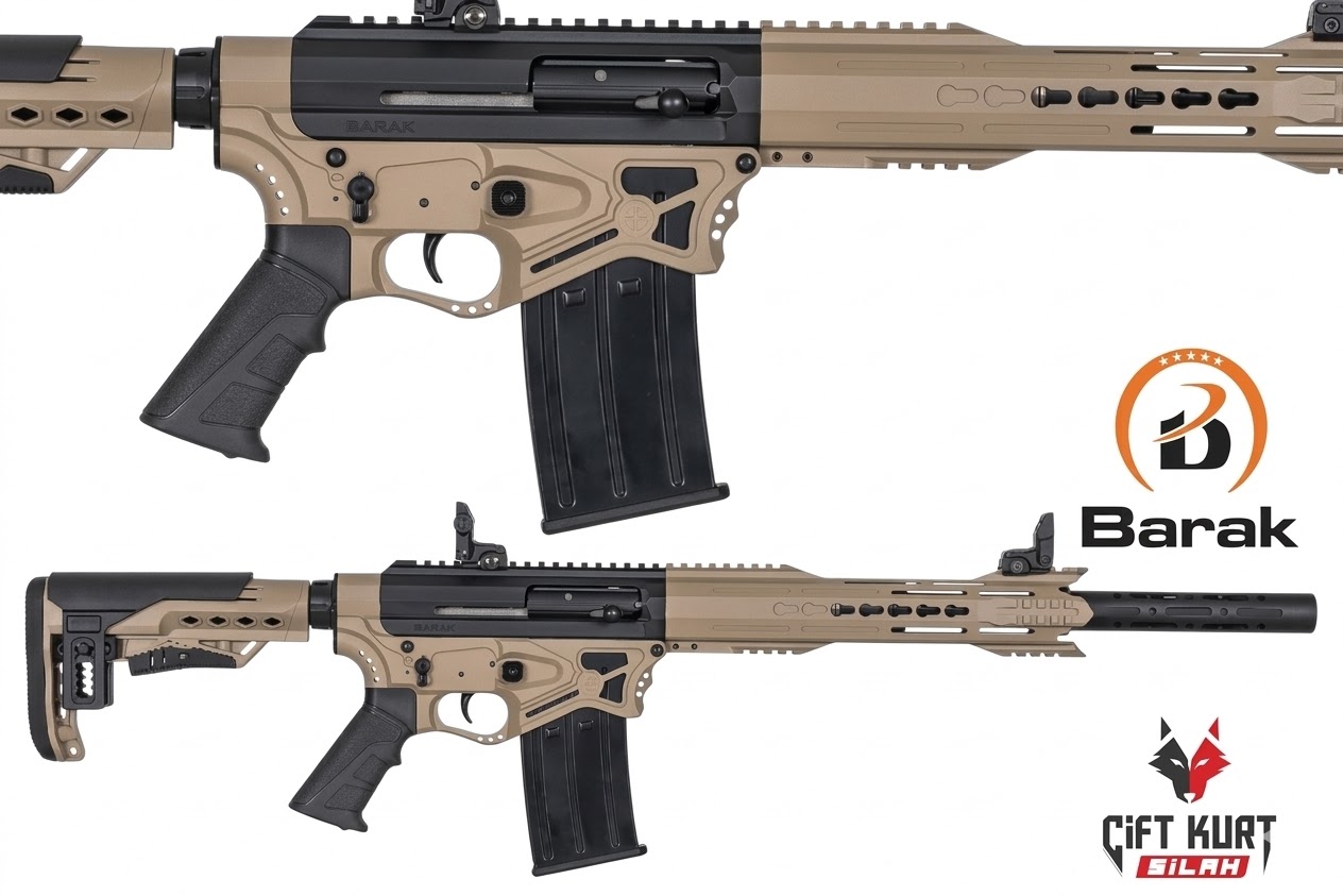 Barak 99 S Çöl-Siyah Şarjörlü Yarı Otomatik Taktik Av Tüfeği