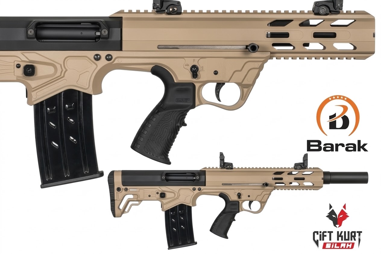 Barak 99 X Çöl-Siyah Bullpup Şarjörlü Otomatik Yivsiz Av Tüfeği