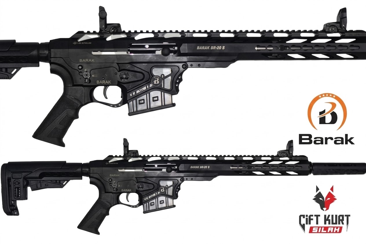 Barak 20 S Siyah Şarjörlü Yarı Otomatik Taktik Av Tüfeği