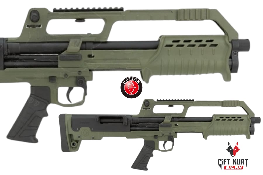 Hatsan Escort Magnum BULLTAC Pompalı Yeşil-Haki Av Tüfeği (Yeni Versiyon)