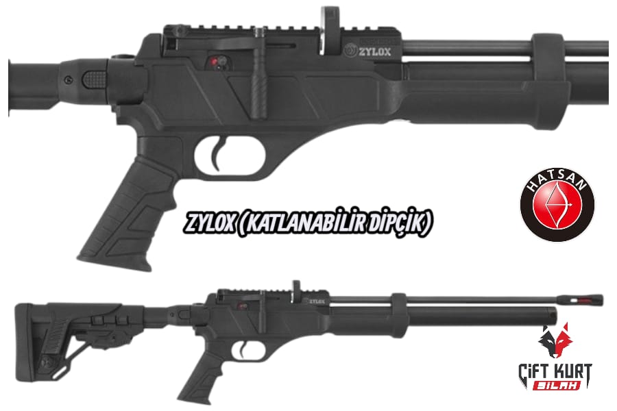Hatsan ZYLOX Siyah Taktik PCP Havalı Tüfek (AR-15 Katlanabilir Dipçik)