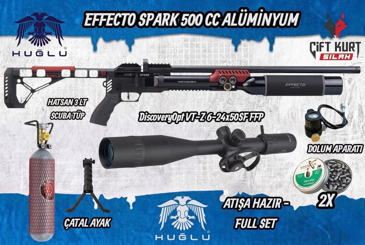 🎯 DEV KAMPANYA: Huğlu Effecto Spark AL 500 PCP Havalı Tüfek Seti | Atışa Hazır Aç-Kullan!