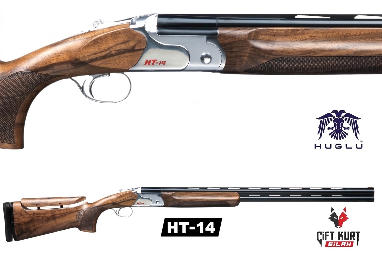 Huğlu HT-14 Trap/Skeet Süperpoze Av Tüfeği (Beyaz)