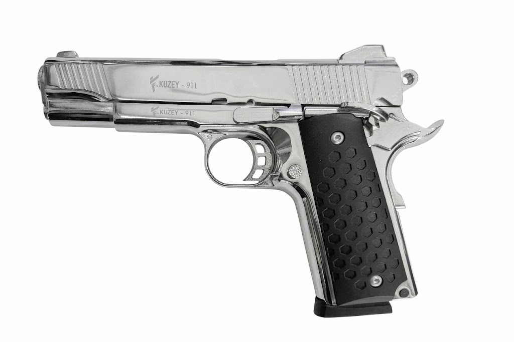 Kuzey 911 Kuru Sıkı Ses Tabancası (Krom-Siyah) | En İyi Fiyat