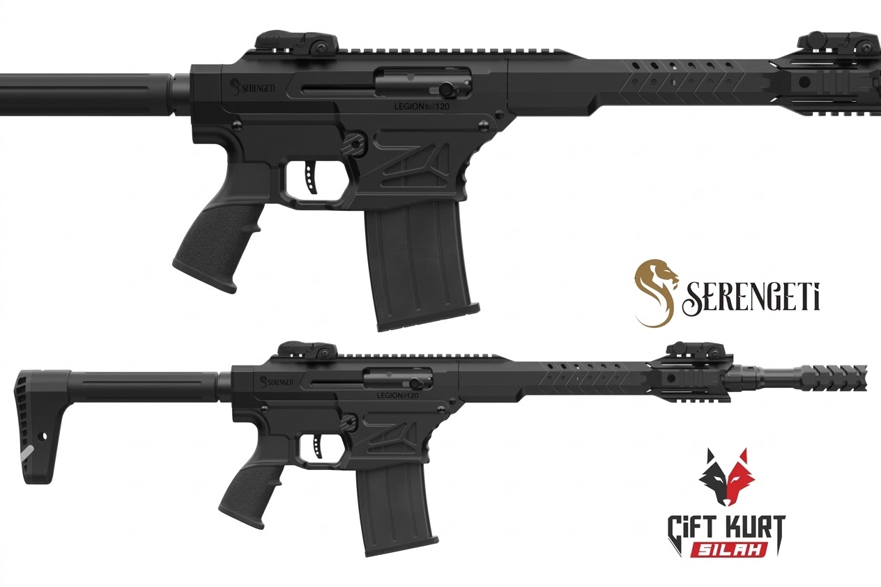 Serengeti LEGION-120 Siyah Şarjörlü Yarı Otomatik Av Tüfeği | Çiftkurt Silah