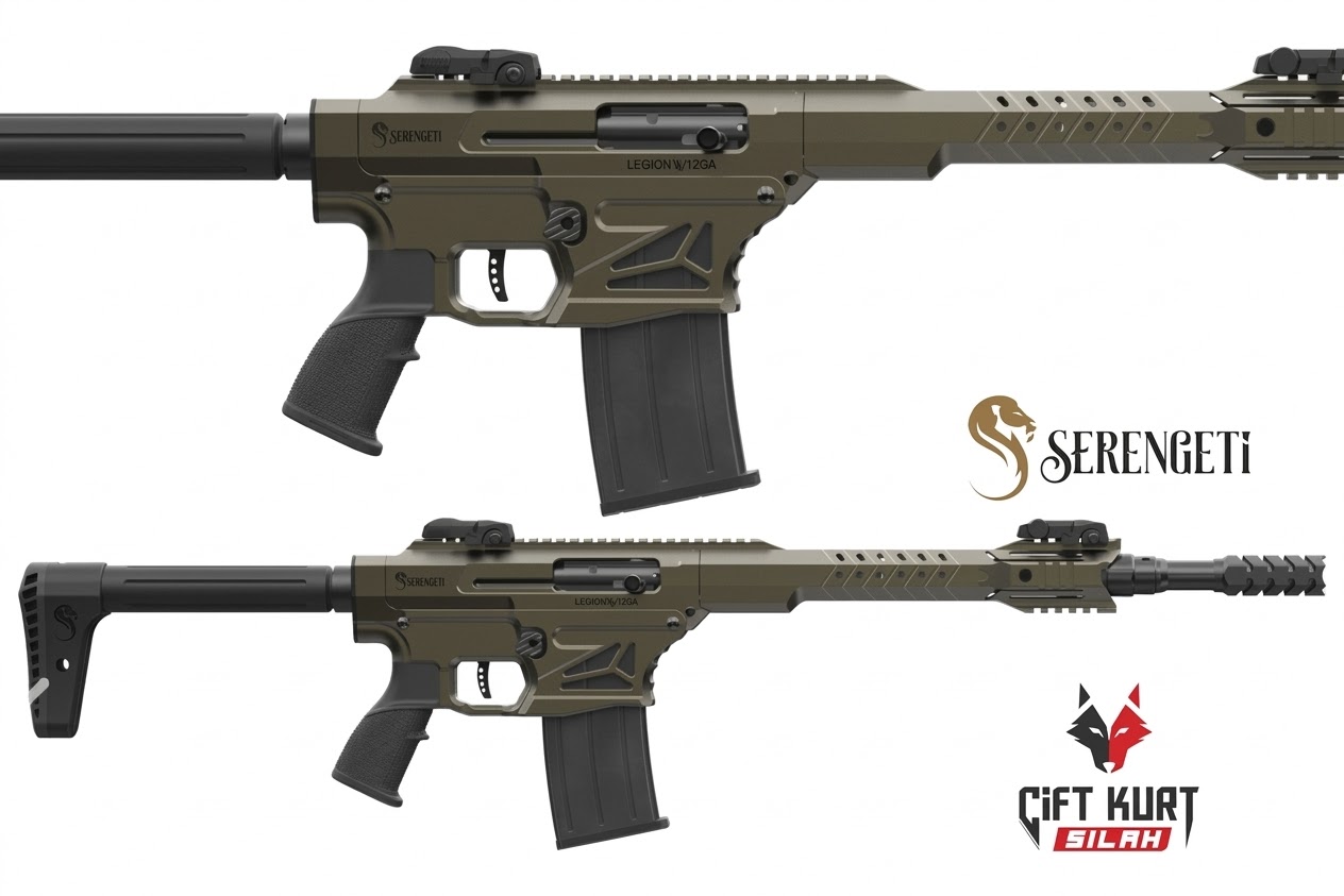 Serengeti LEGION-120 Yeşil Şarjörlü Yarı Otomatik Av Tüfeği | Çiftkurt Silah