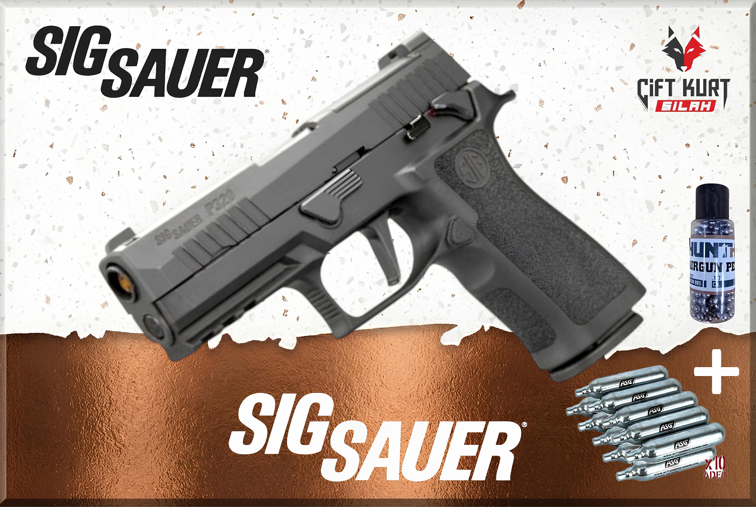 Sig Sauer P320 XCARRY Black Blowback Havalı Tabanca | Çift Kurt Silah