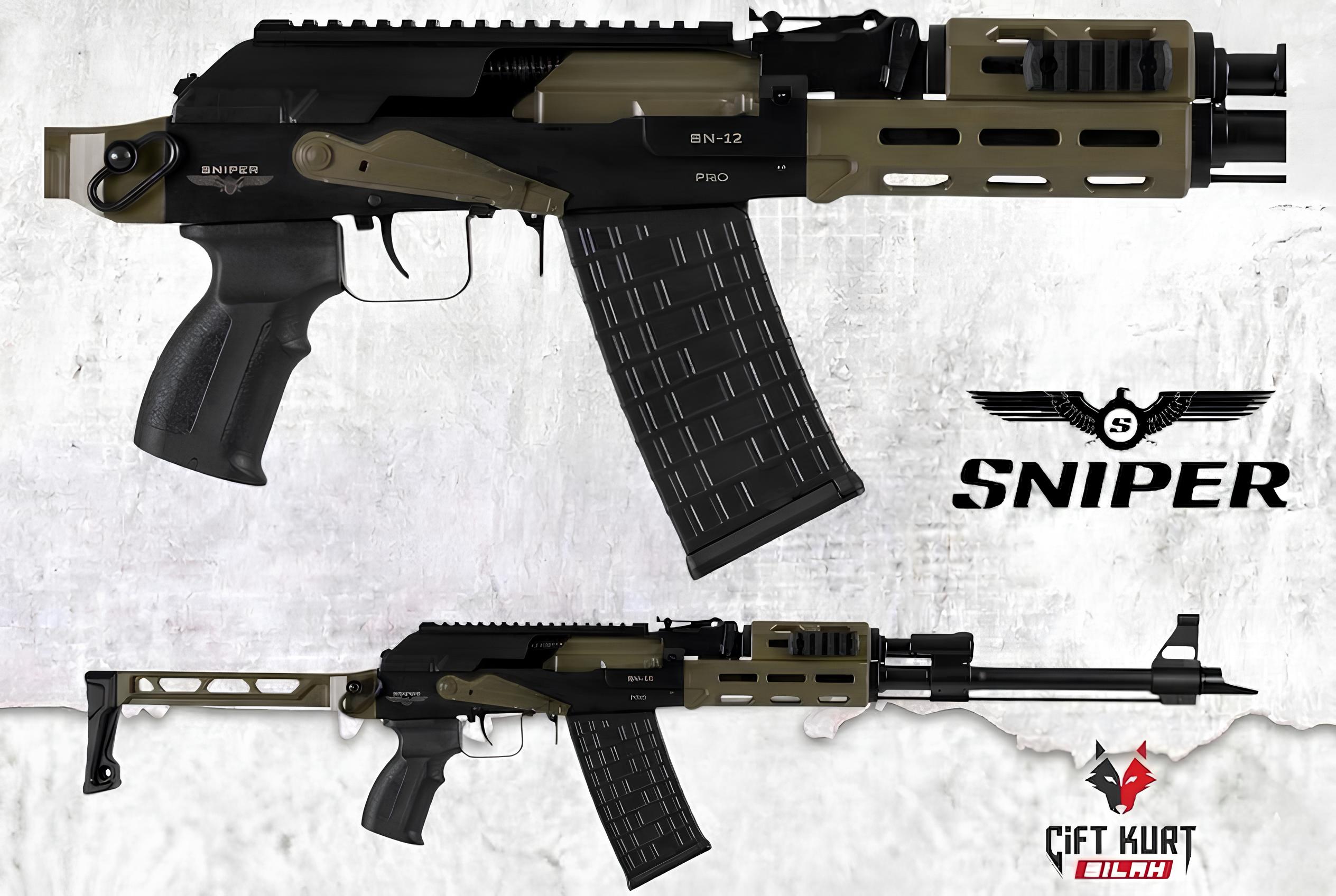 Sniper SN-12 Pro Haki Şarjörlü Av Tüfeği | Çiftkurt Silah