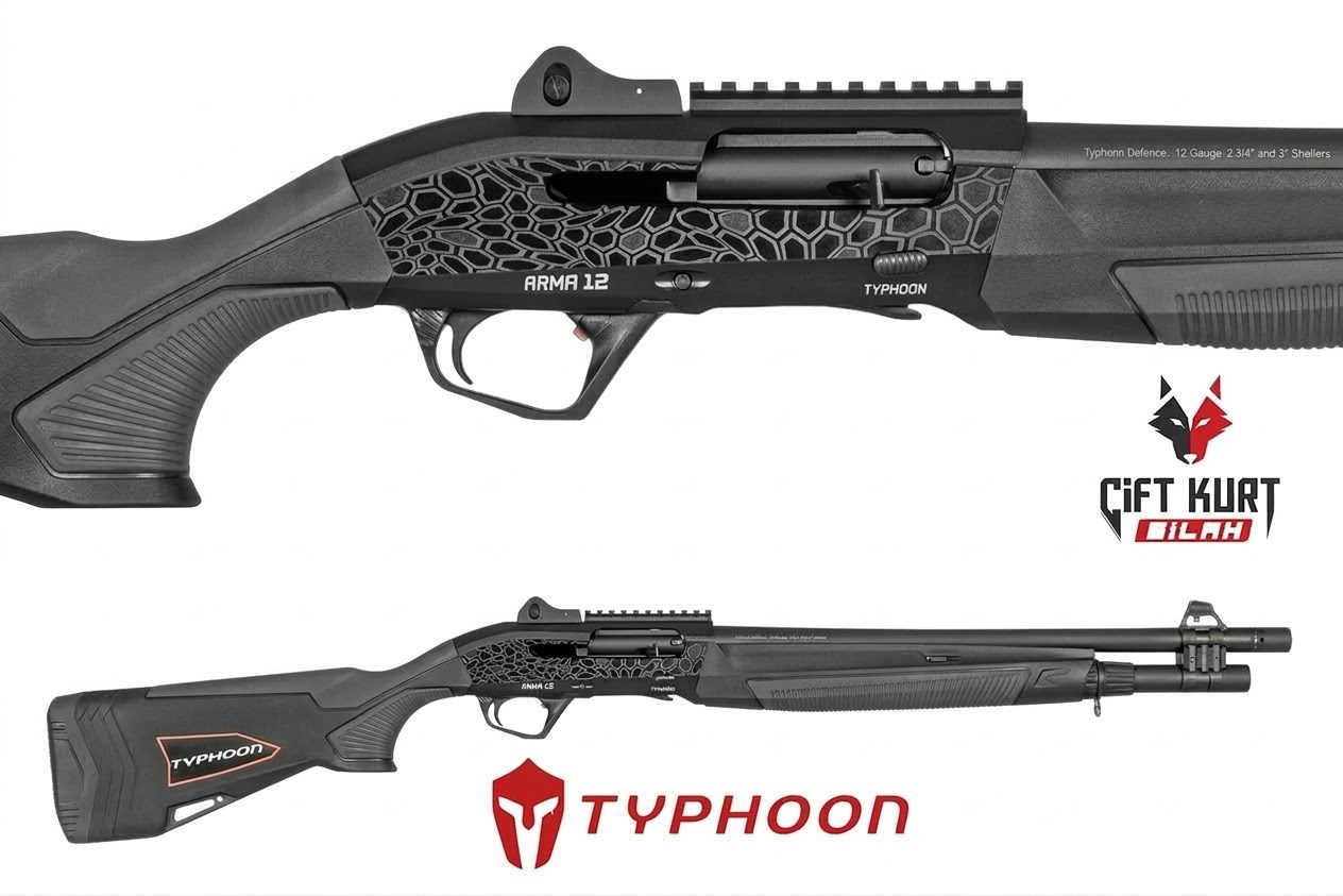 Typhoon Arma 12 Siyah Otomatik Yivsiz Av Tüfeği