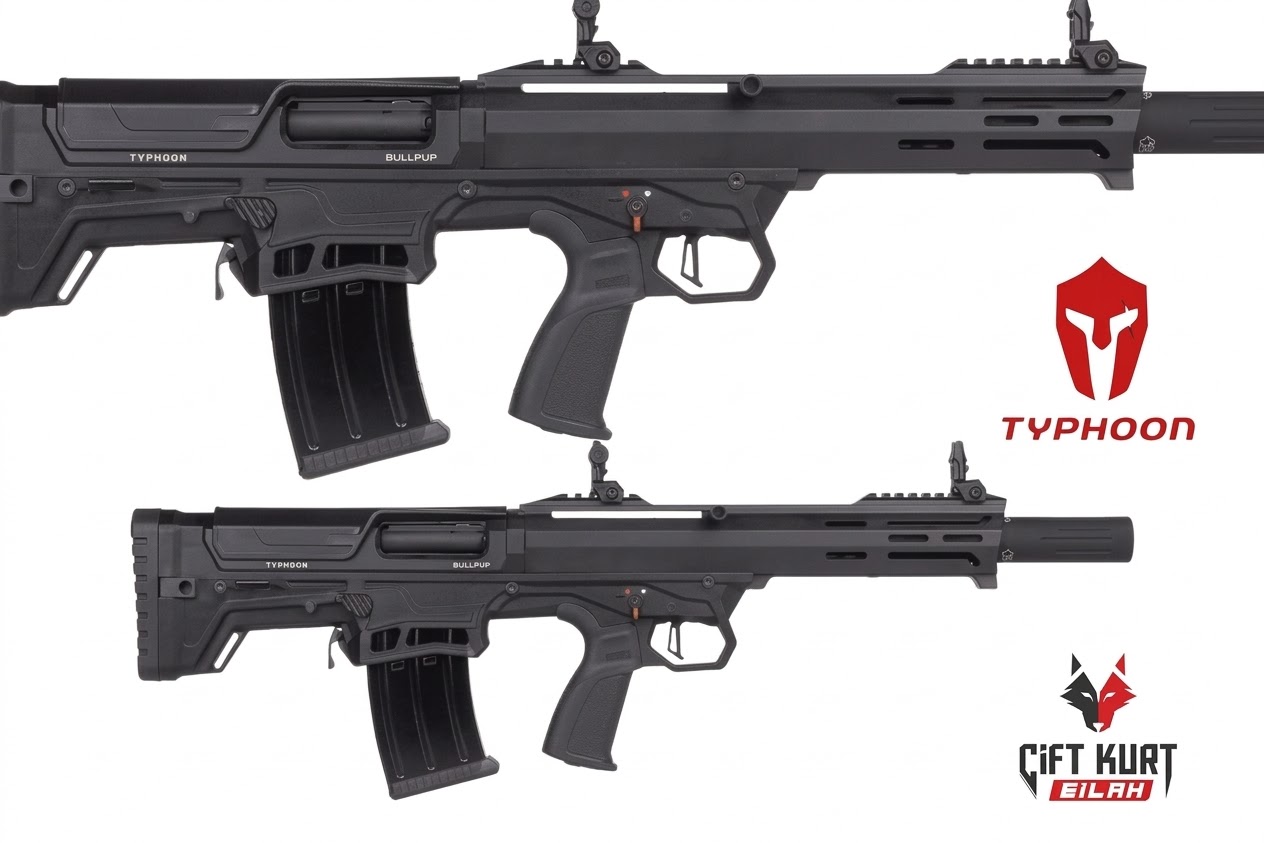 Typhoon Sierra Bullpup Siyah Şarjörlü Yarı Otomatik Av Tüfeği | Çiftkurt Silah