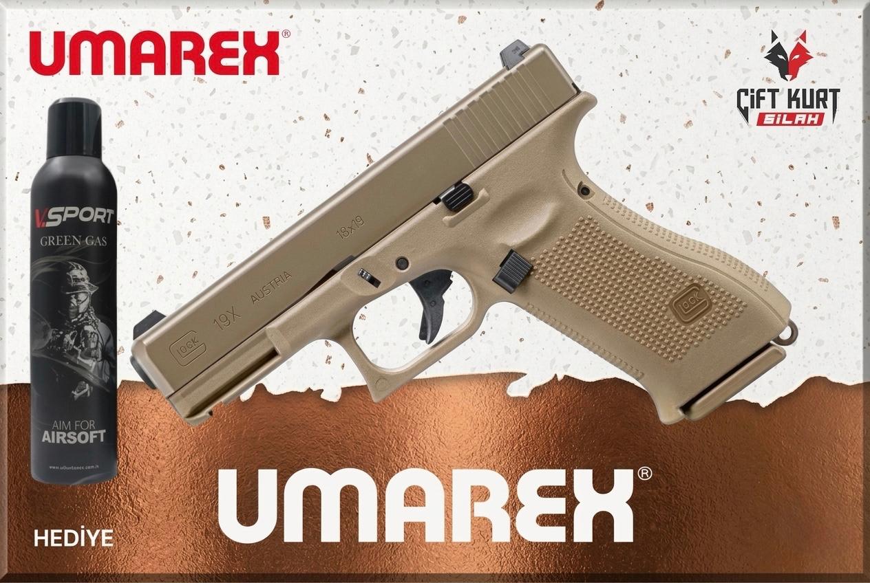 UMAREX Glock 19X Airsoft Tabanca Green Gas Blowback | Çiftkurt Silah
