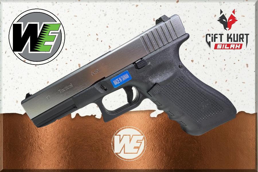 We Glock 17 Silver Airsoft Tabanca - Blowback & Green Gas | Çiftkurt Silah