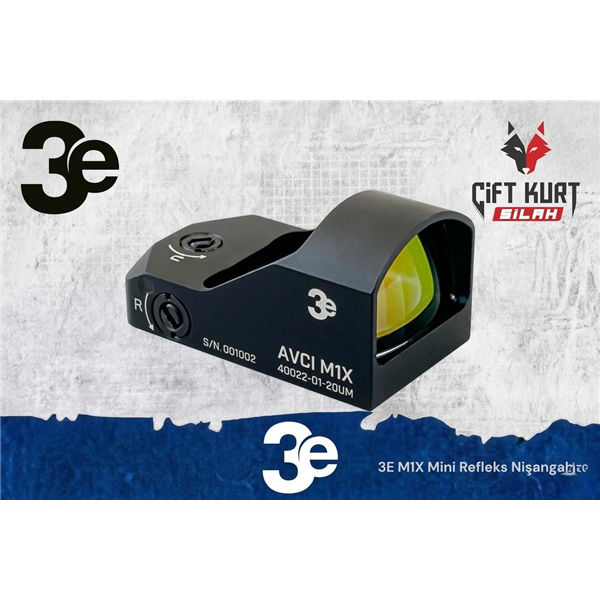 3E M1X Mini Refleks Nişangah Red Dot (3 MOA) | Çiftkurt Silah