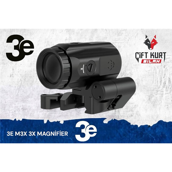 3E M3X 3X Magnifier Büyüteç (Siyah) | Çiftkurt Silah