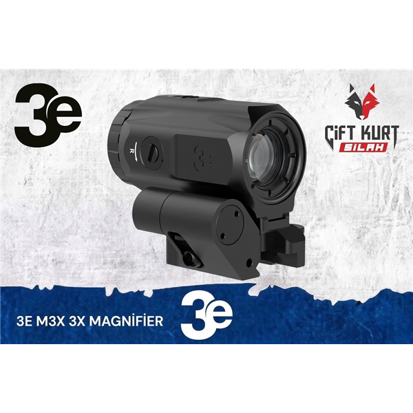 3E M3X 3X Magnifier Büyüteç (Siyah) | Çiftkurt Silah