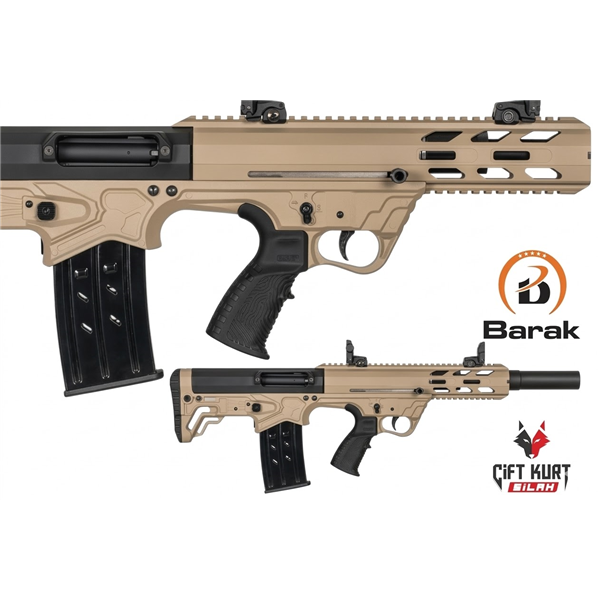 Barak 99 X Çöl-Siyah Bullpup Şarjörlü Otomatik Yivsiz Av Tüfeği
