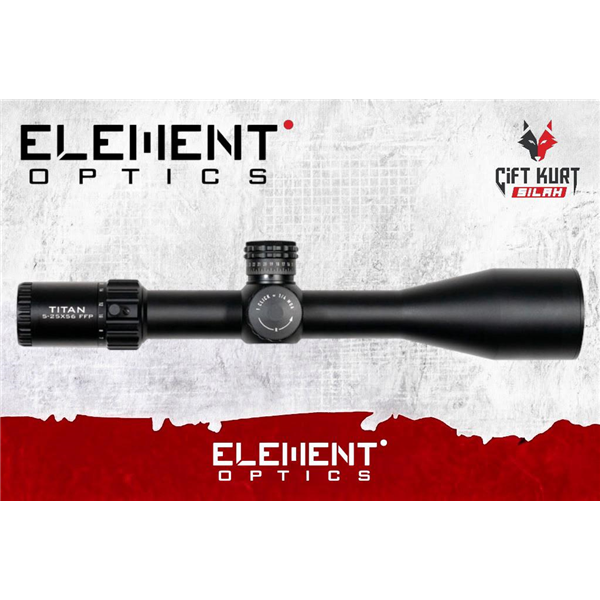 Element Optics Titan 5-25x56 FFP APR-2D MRAD Tüfek Dürbünü | Çiftkurt Silah