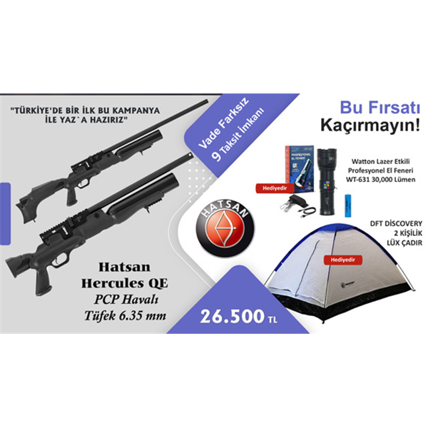 Hatsan Hercules QE PCP Havalı Tüfek 6.35 mm (Deluxe Yaz Kampanyası)