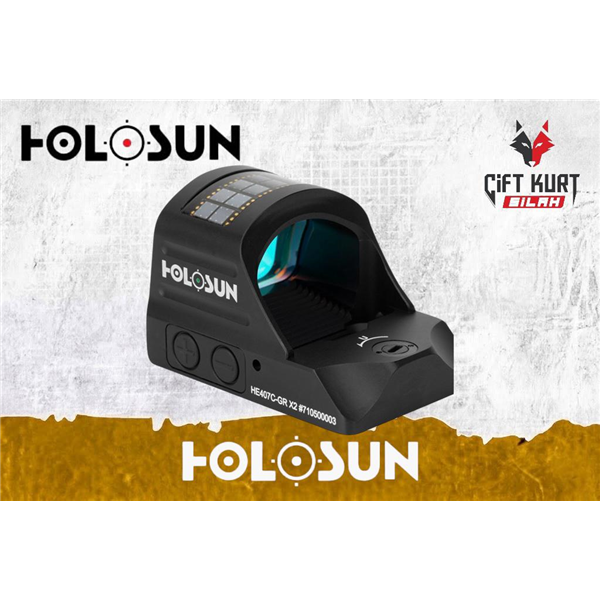 Holosun HE407C-GR X2 Solar Green Dot (2 MOA) | Çiftkurt Silah