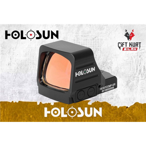Holosun HE507COMP-GR Green Dot Nişangah (2 MOA Dot & 8/20/32 MOA Circle Reticle) | Çift Kurt Silah
