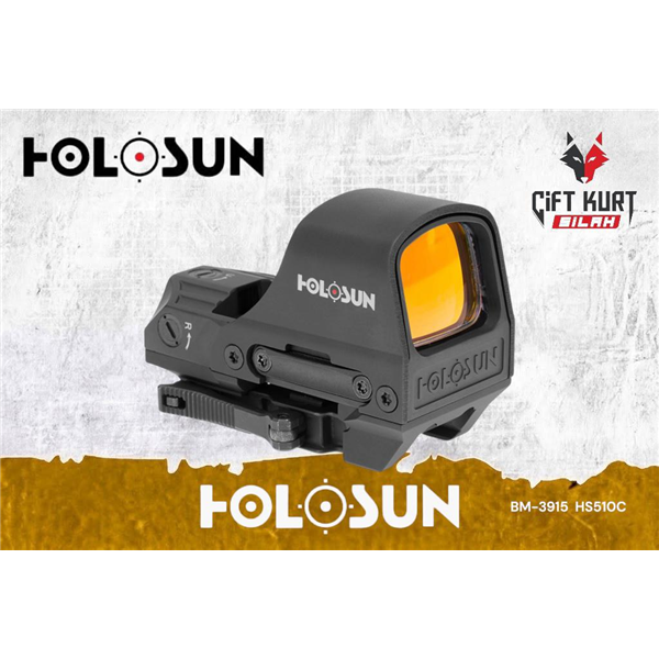 Holosun HS510C Solar Multi-Reticle (2 MOA & 65 MOA) | Çiftkurt Silah 