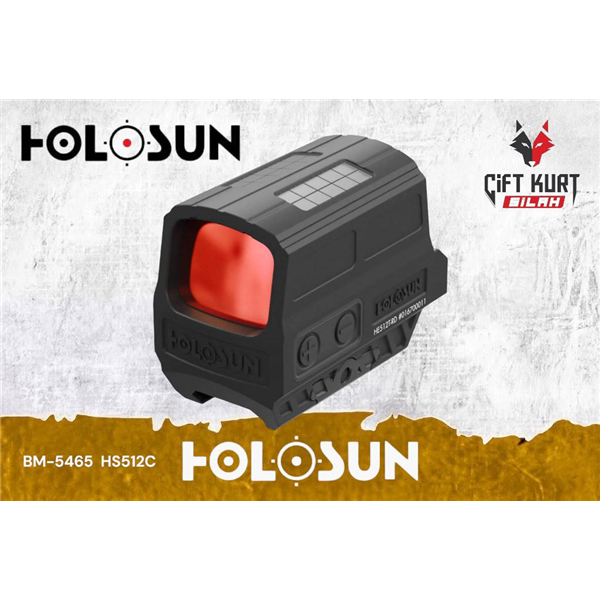 Holosun HS512C Kapalı Solar Red Dot Nişangah | Çiftkurt Silah