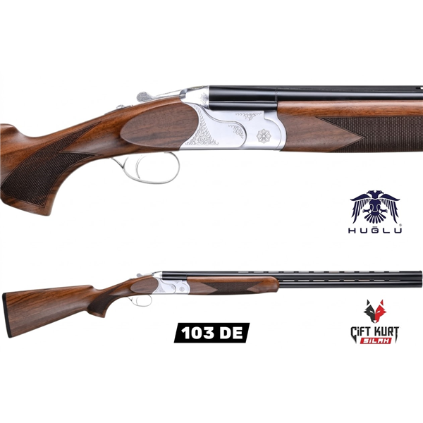 Huğlu 103 DE 12 Süperpoze Tek Tetik Ejektörlü Ağaç Beyaz Av Tüfeği
