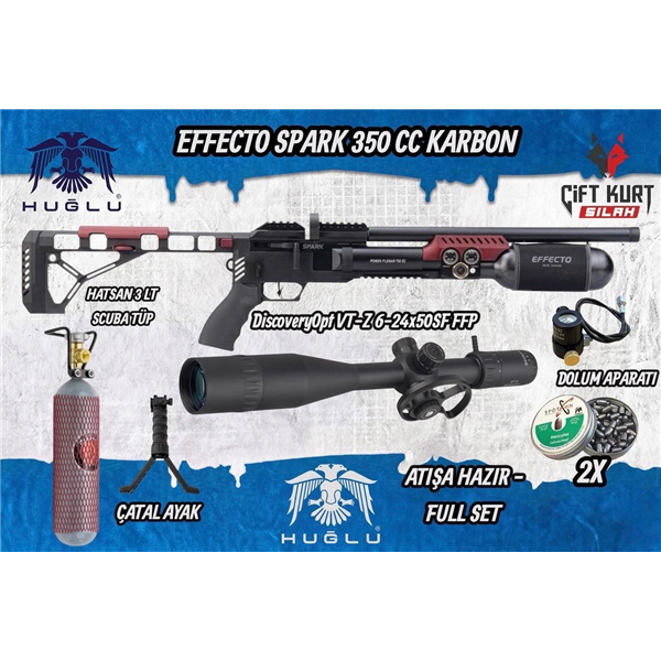 DEV KAMPANYA: Huğlu Effecto Spark CR 350 Karbon PCP Seti | Atışa Hazır!