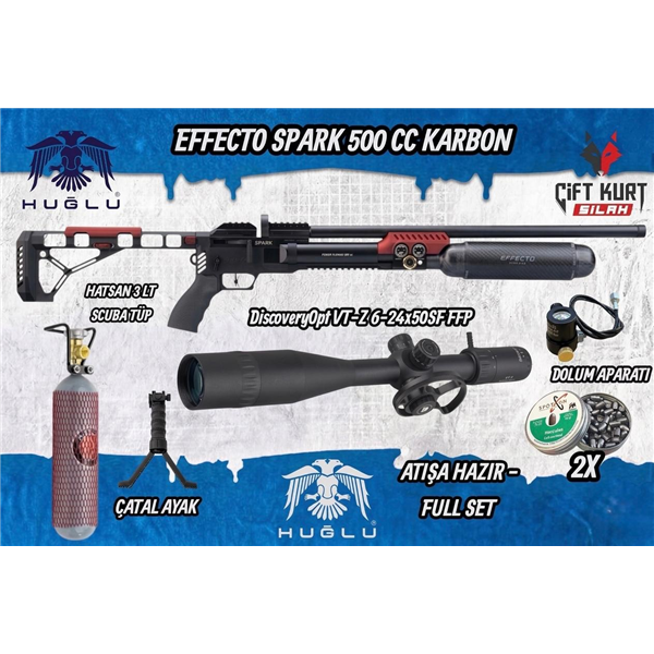 Dev Kampanya! Huğlu Effecto Spark CR 500 PCP Seti | Atışa Hazır