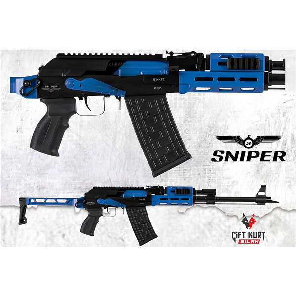 Sniper SN-12 Pro Siyah-Mavi Şarjörlü Av Tüfeği | Çiftkurt Silah
