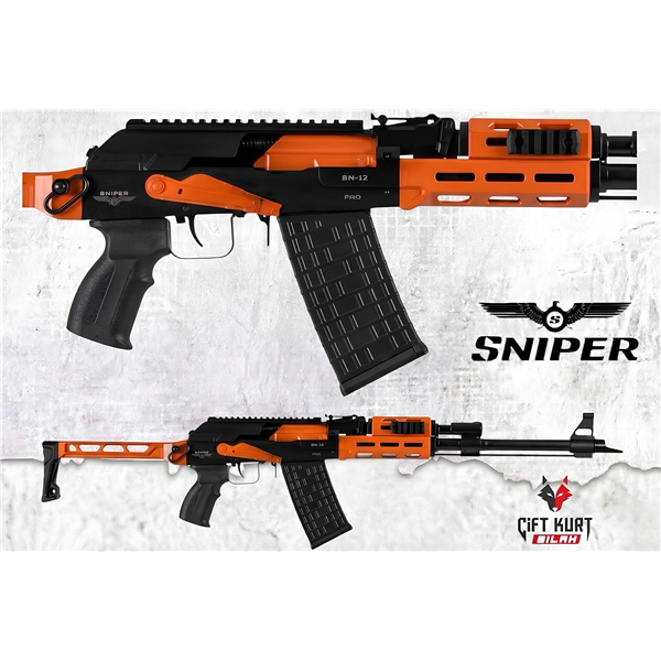 Sniper SN-12 Pro Siyah-Turuncu Şarjörlü Av Tüfeği | Çiftkurt Silah