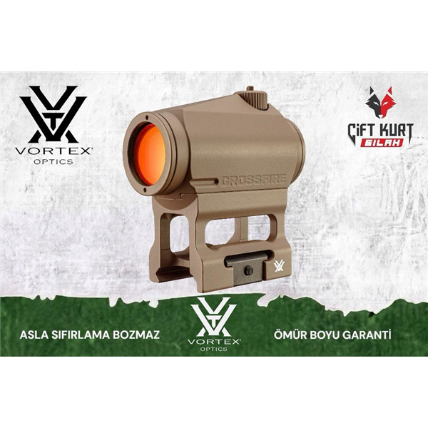 Vortex Crossfire Red Dot 2 MOA (TAN) | Kesin İsabet, Sınırsız Garanti - Çiftkurt Silah