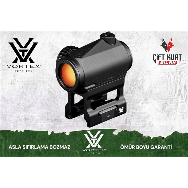 Vortex Crossfire Red Dot 2 MOA: Kesin İsabet ve Hızlı Hedef Tespiti | Çift Kurt Silah