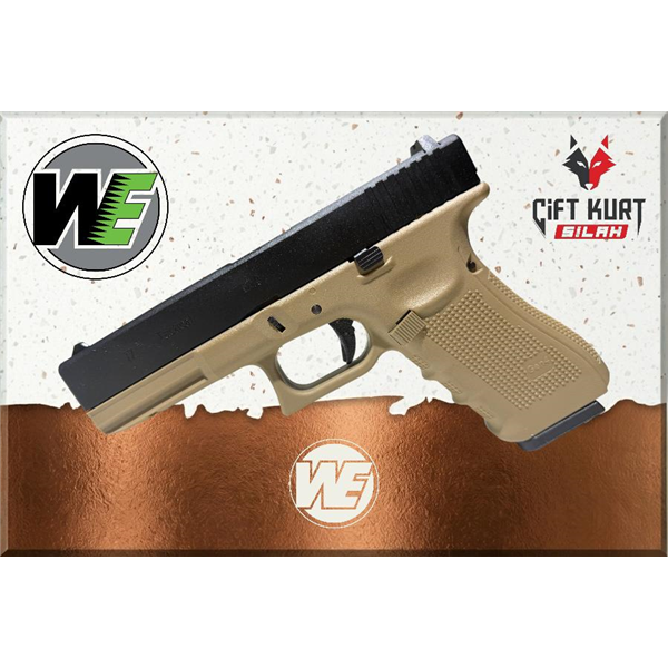 WE Glock 17 Gen4 Tan Airsoft Tabanca | Blowback & Green Gas | Çiftkurt Silah