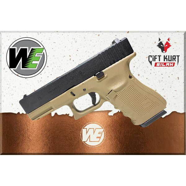 WE Glock 19 Gen4 Tan Airsoft Tabanca (6mm) | Blowback & Green Gazlı | Çiftkurt Silah