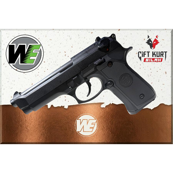 We Beretta M92 Standart Siyah GBB Airsoft Tabanca - Blowback & Green Gas